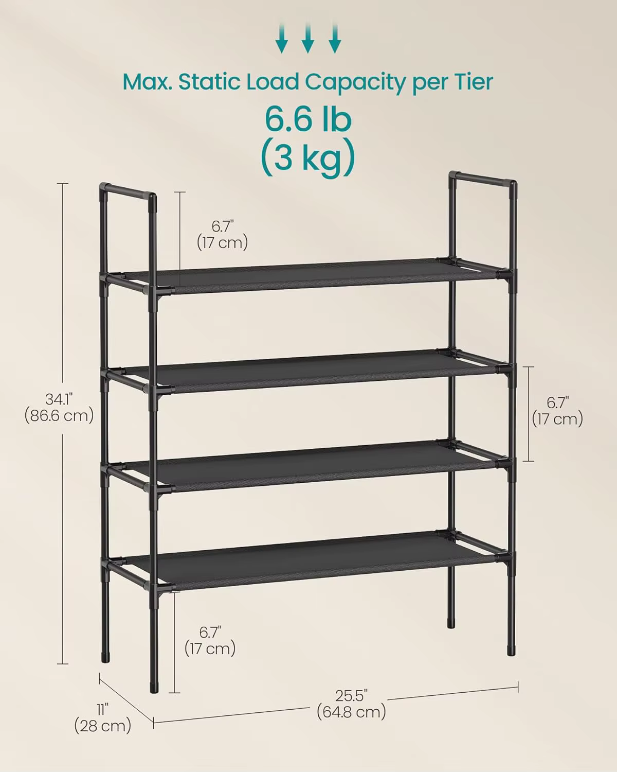Étagère à chaussures 4 niveaux en X, multifonctionnelle et anti-poussière pour dortoirs, entrées, co
