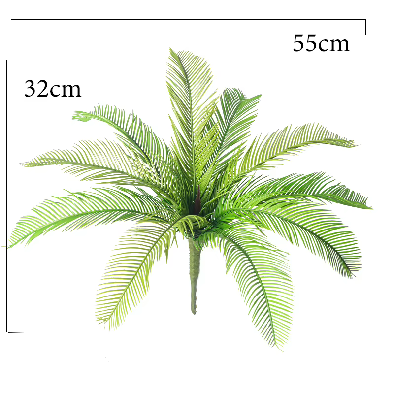 Plantes artificielles Cycas palmier 40cm, plante tropicale en plastique, fausse feuille d'arbre, fau