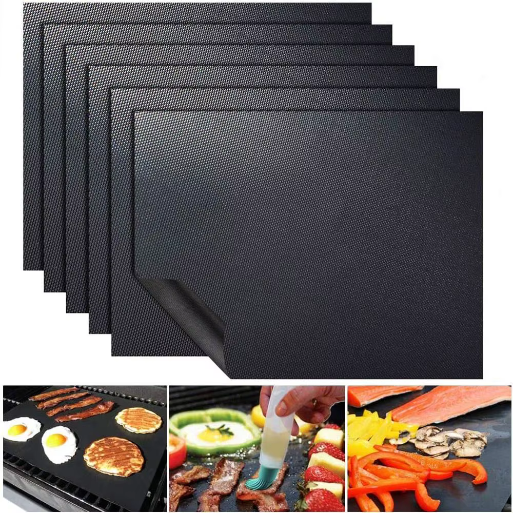 Tapis de gril de Barbecue tapis antiadhésif tapis de gril résistant à la chaleur cuisson en plein ai