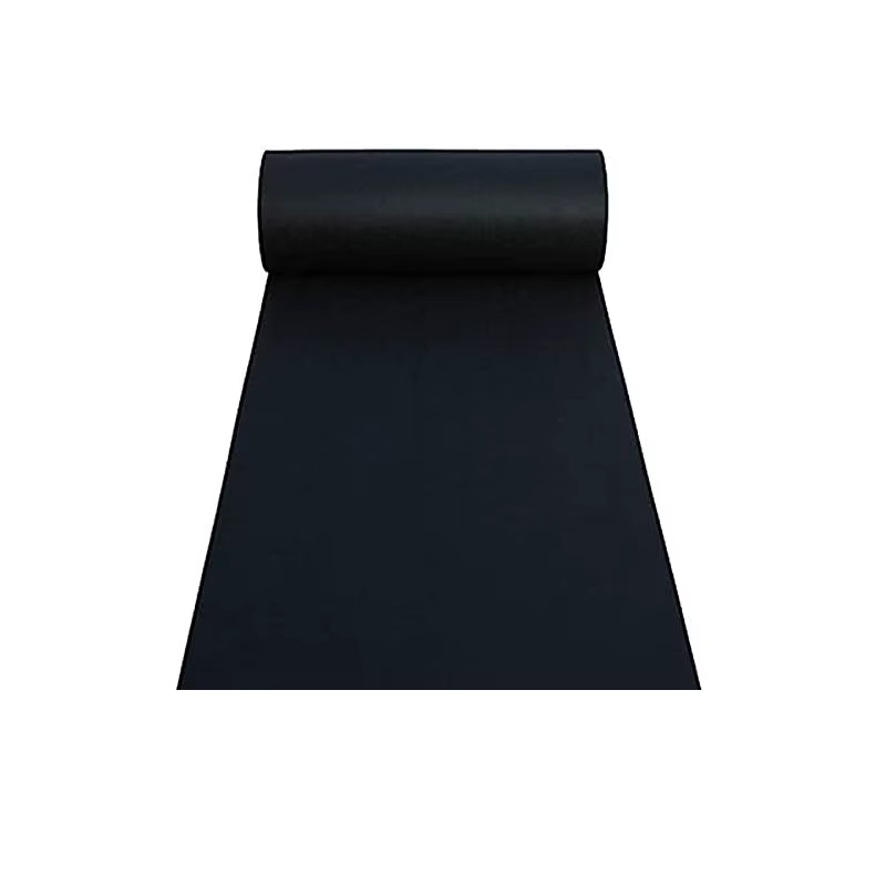 Tapis noir anti-dérapant tapis de mariage allée coureur événement fête cérémonie funéraire Festival