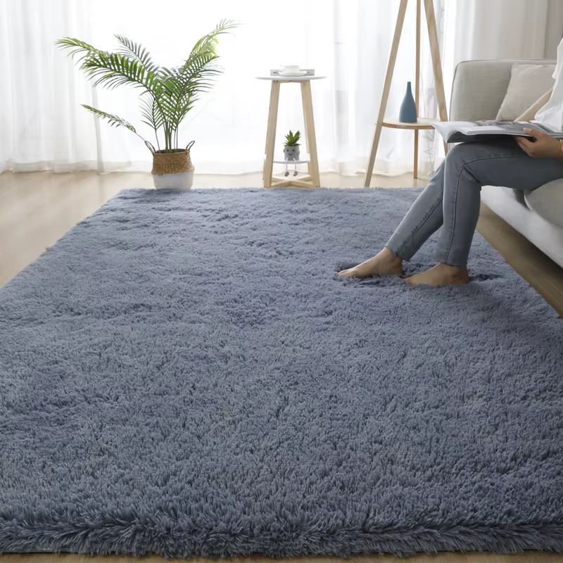 Grand tapis gris pour salon, Hall, Table basse, 160x230, chambre d'enfant, chambre à coucher, cheveu