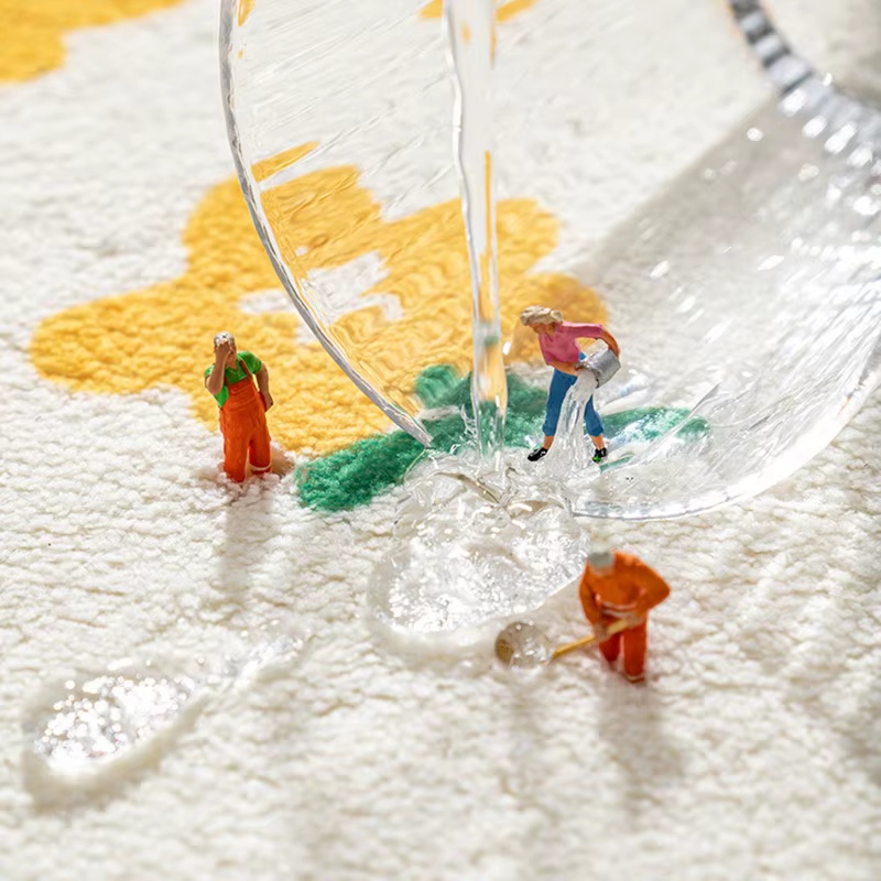 Tapis de sol doux absorbant et antidérapant, tapis de fleurs de texte frais, tapis d'entrée de maiso