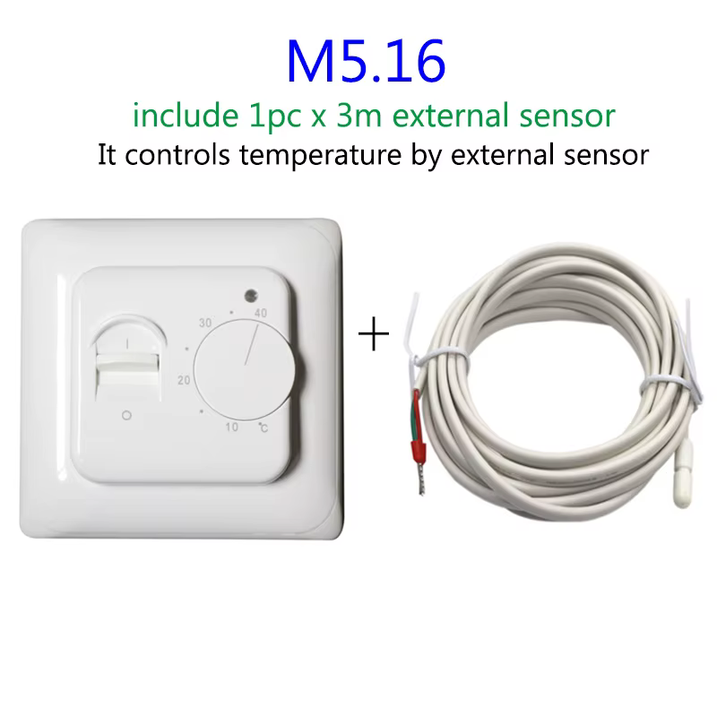 Thermostat de chauffage au sol M5, régulateur de température mécanique, sol chaud infrarouge avec so