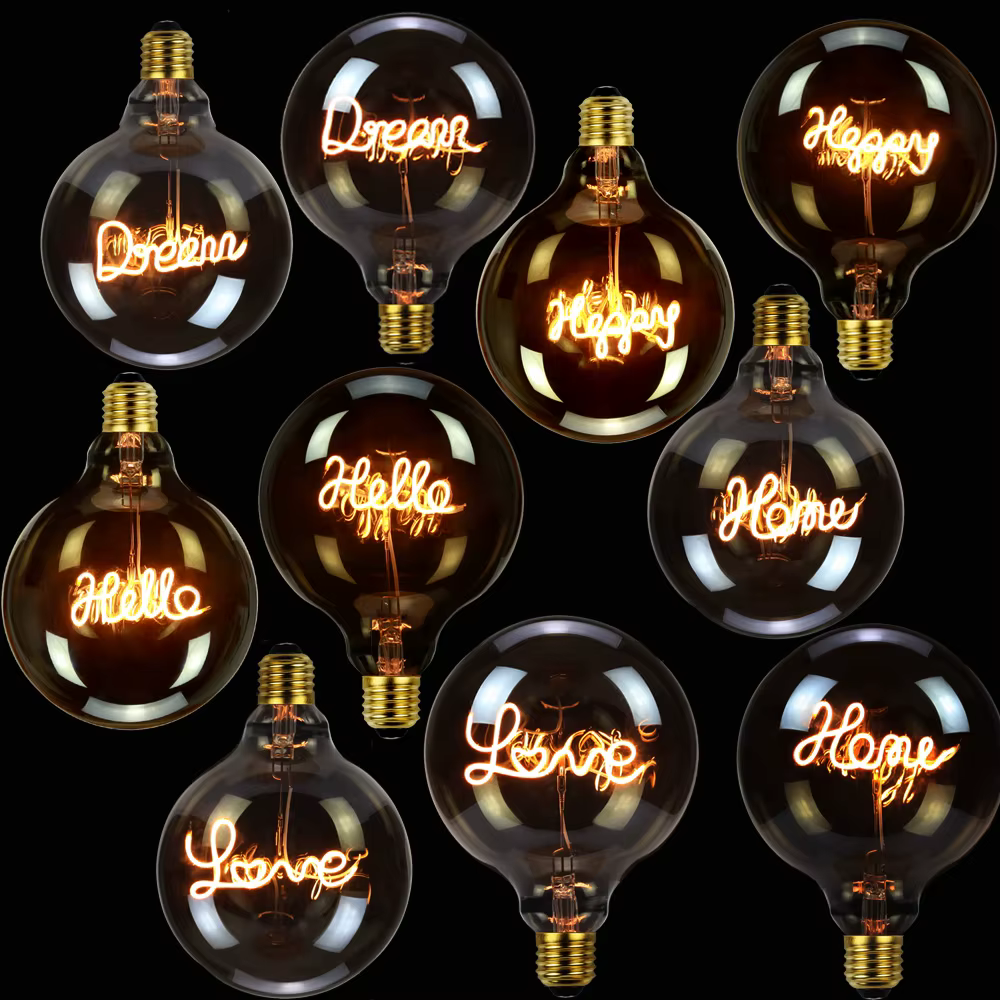 TIANFAN ampoule Led ampoule Vintage grand Globe Alphabet Filament 4W Dimmable 110V 220V ampoule Edis