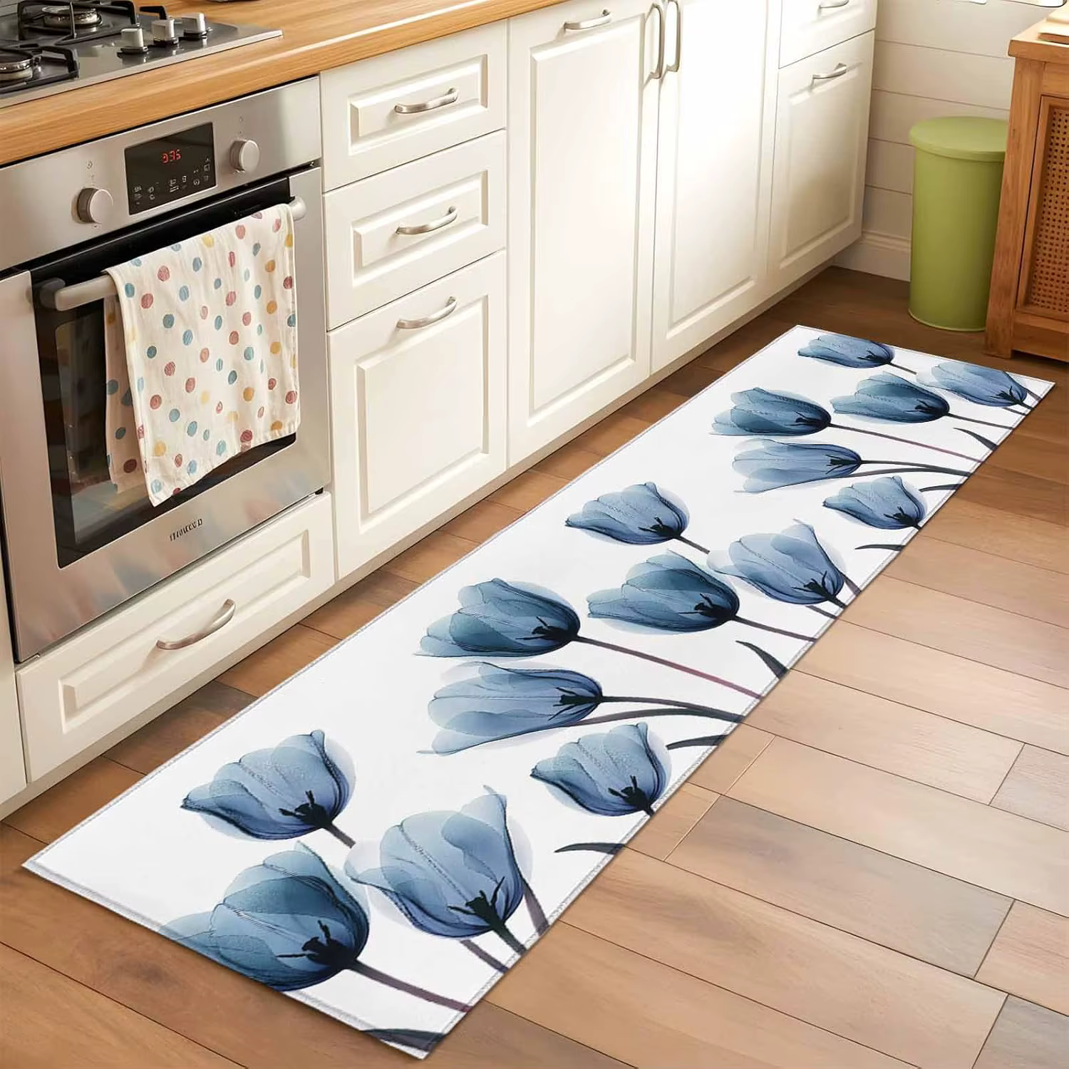 Tapis de chemin de fleurs bohème, motif Floral coloré, Design naturel frais, Long tapis de sol pour 