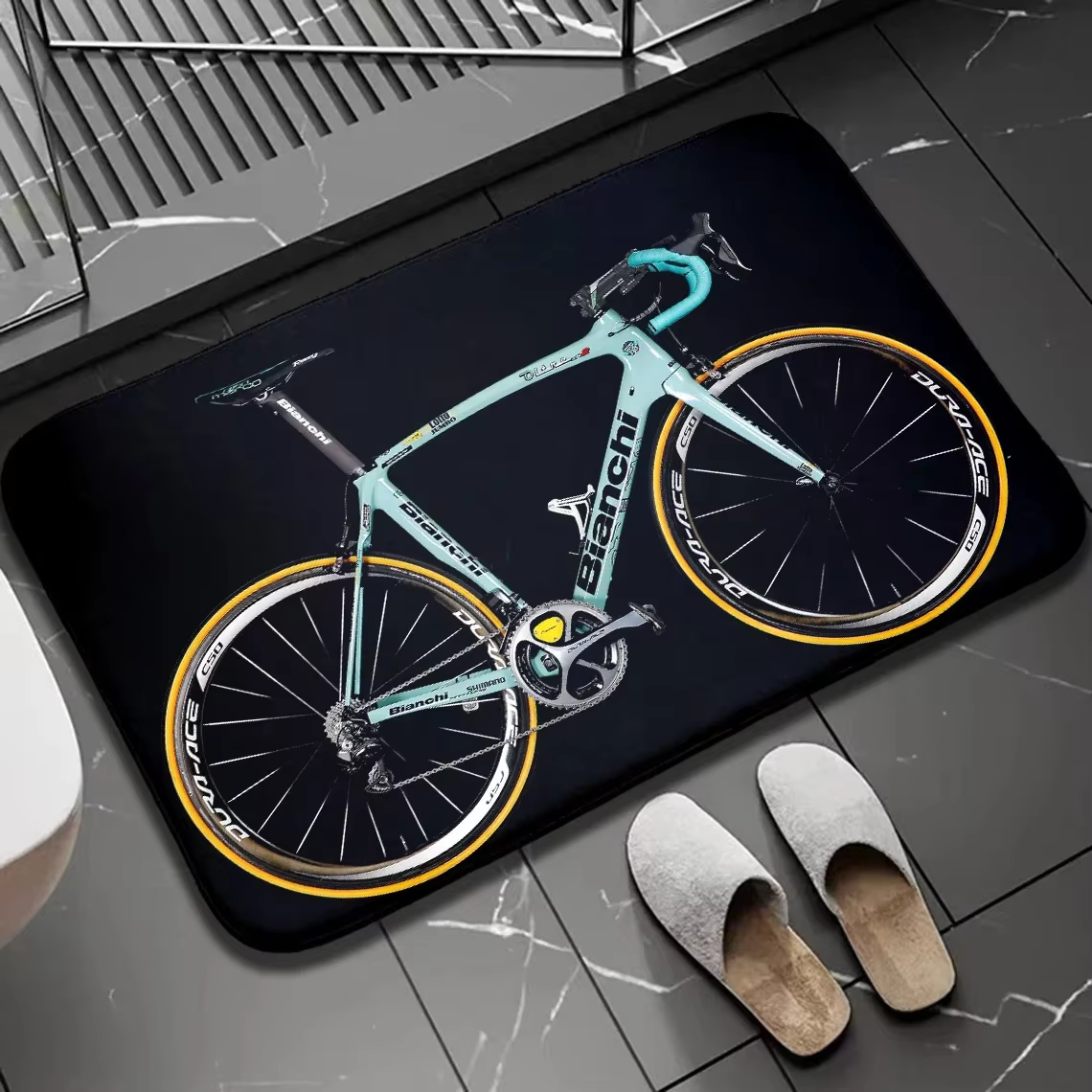 Tapis antidérapant imprimé vélo, motard, intérieur, extérieur, Doorvirus, décor de maison, cuisine, 
