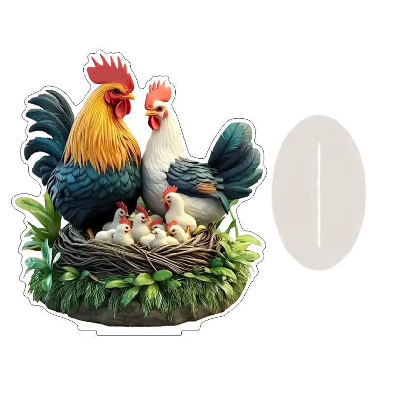 Décor Figure décor pour bureau pendaison de crémaillère cadeau décor de bureau ornement 2D acrylique