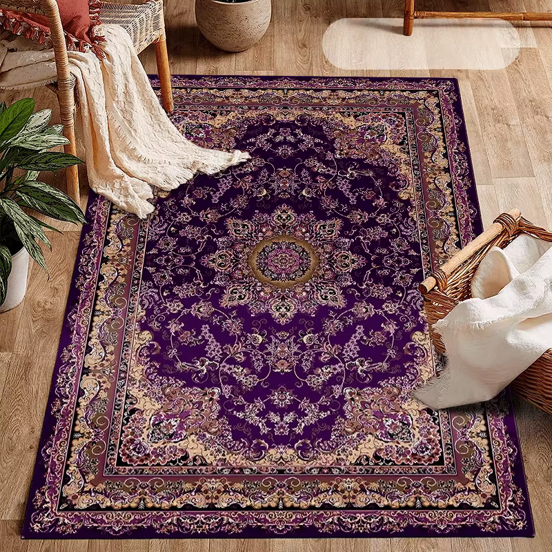 Tapis bohème vintage - Tapis de sol résistant aux taches et facile d'entretien pour salons et chambr