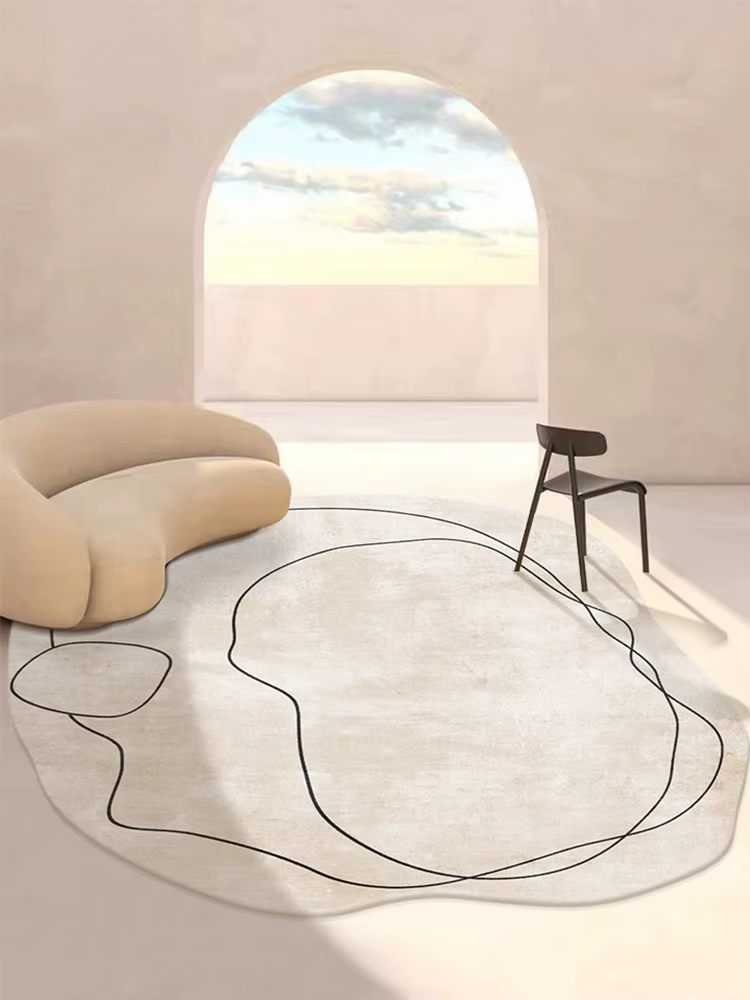 Tapis irrégulier de Style Ins pour décoration de salon, de chambre à coucher, de sol à poils courts,