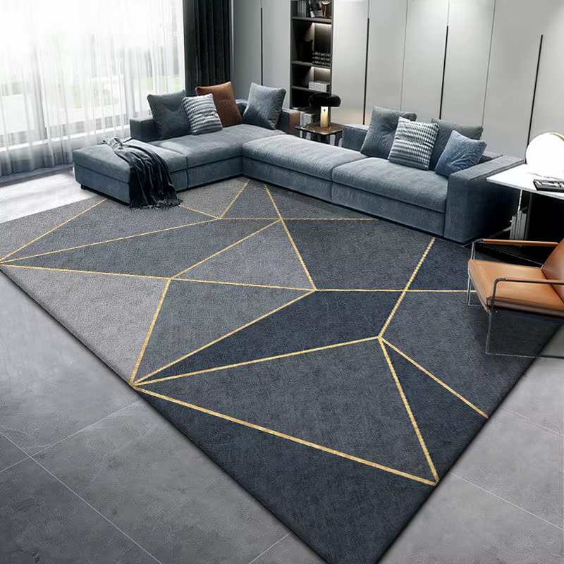 Tapis de luxe gris, décoration de salon, chambre à coucher, maison, porte d'entrée, zone de pied, gr