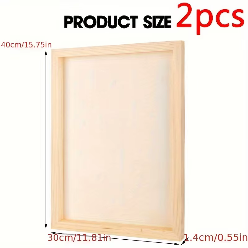 Panneau de panneaux en bois 2 pièces, panneaux rectangulaires en bois pour peinture, versage, utilis