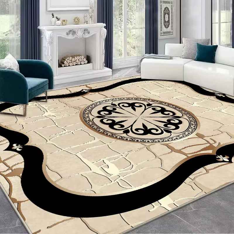 Tapis de luxe léger pour chambre à coucher, antidérapant, pour chevet, grande surface, décoration de