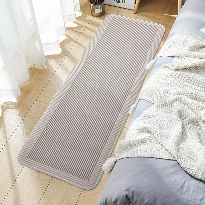 Tapis de dessin animé pour chambre à coucher, couverture de chevet, longue bande, lit en peluche, po