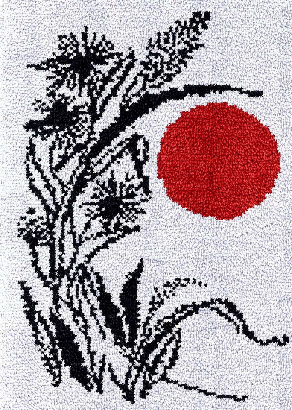 Tapis japonais brodé, grands kits de crochets de loquet, toile en plastique pour sac, artisanat d'ar