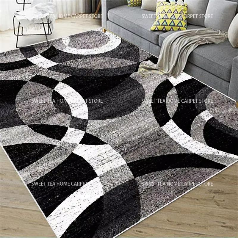 Tapis en peluche de grande surface pour salon, tapis modernes, doux, luxe, non ald, décor de chambre