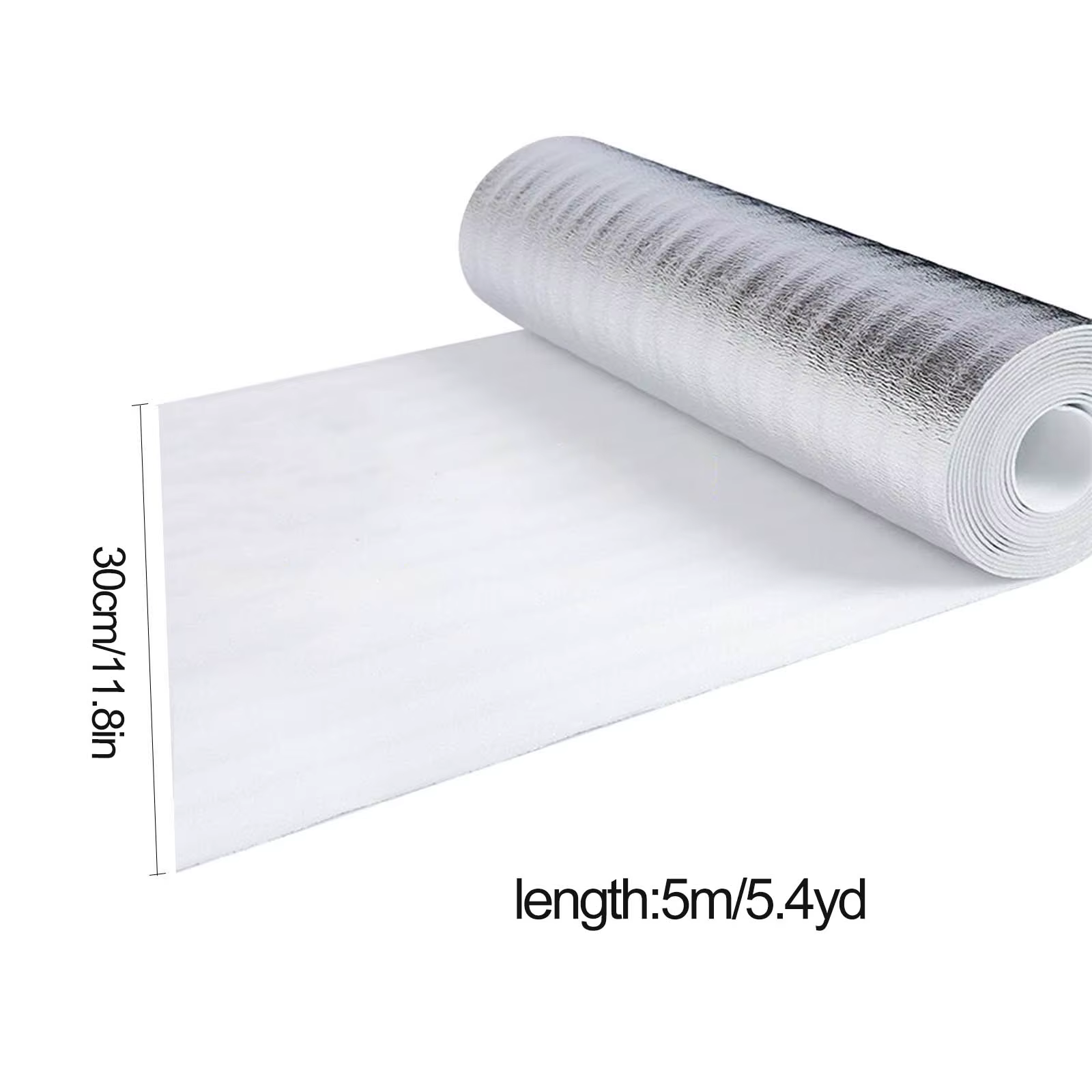 1pc 5m/10m mur isolation thermique Film réfléchissant feuille d'aluminium Film d'isolation thermique