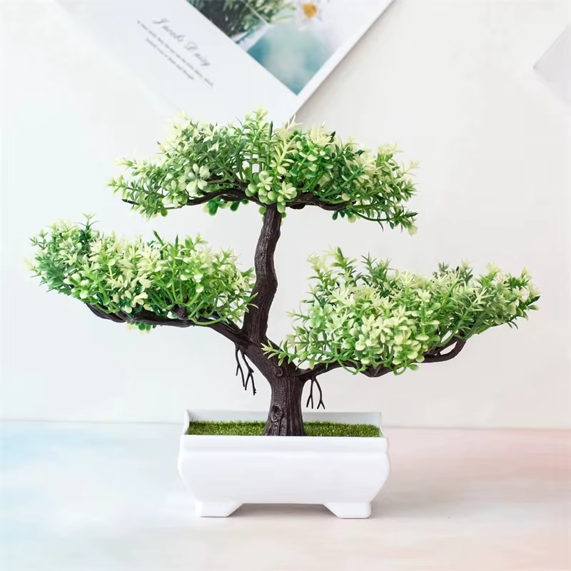 Plantes artificielles bonsaï, petit arbre, fausses fleurs, ornements en Pot pour la maison, décorati