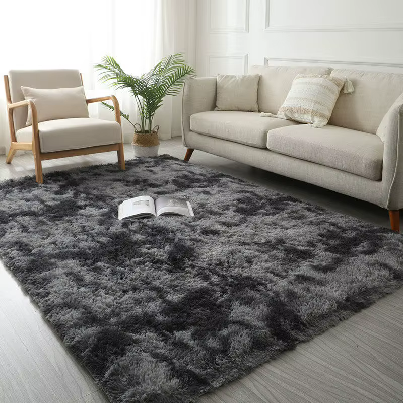 Tapis en peluche adapté au salon, blanc, doux et moelleux, pour chambre à coucher, salle de bain, an