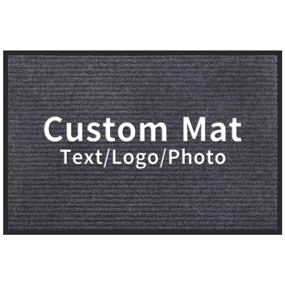 Tapis d'entrée personnalisé pour entreprise, tapis sur mesure avec logo de marque, en PVC et coton,