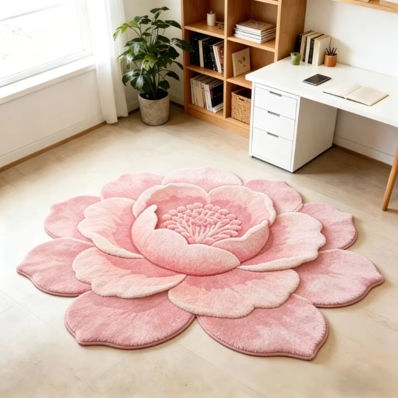 Tapis de luxe pour salon, magnifique tapis de chambre à coucher coloré à motifs floraux, tapis de sa