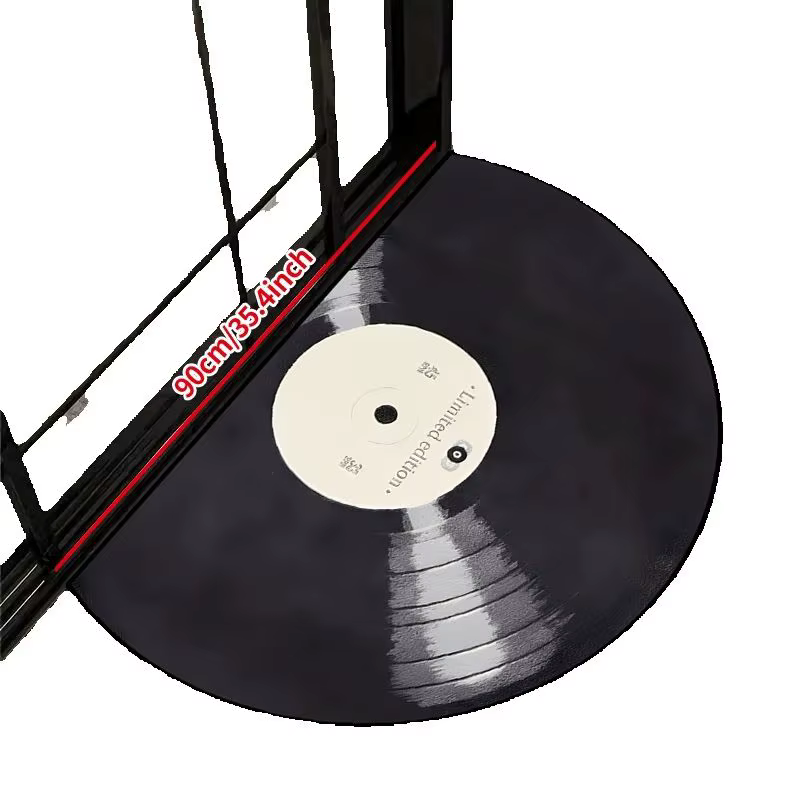 Tapis en forme de disque vinyle demi-cercle VIKAMA, antidérapant et résistant à la saleté. Tapis de