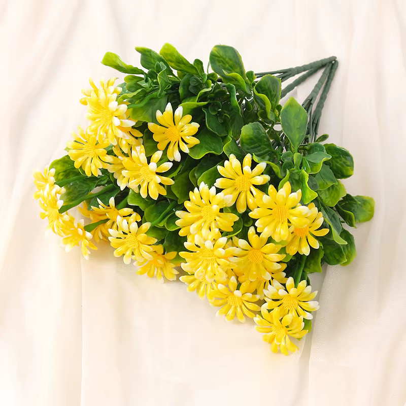 Bouquet de fleurs artificielles marguerite 33cm, fausses plantes pour la décoration de la maison, dé