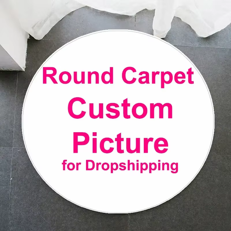 Tapis rond personnalisé avec logo, tapis et tapis personnalisés, images pour la décoration de la mai