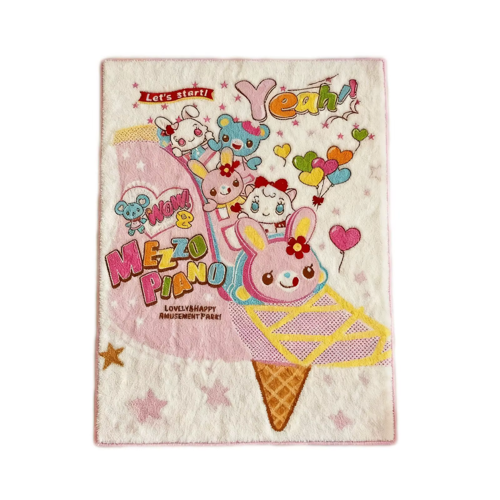 Tapis de chevet de dessin animé japonais Mp, mignon, en peluche, résistant aux taches, coussin pour 