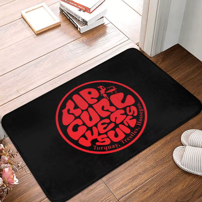 Tapis de sol personnalisé imprimé Rip Curl, pour porte d'entrée, paillasson personnalisé antidérapan
