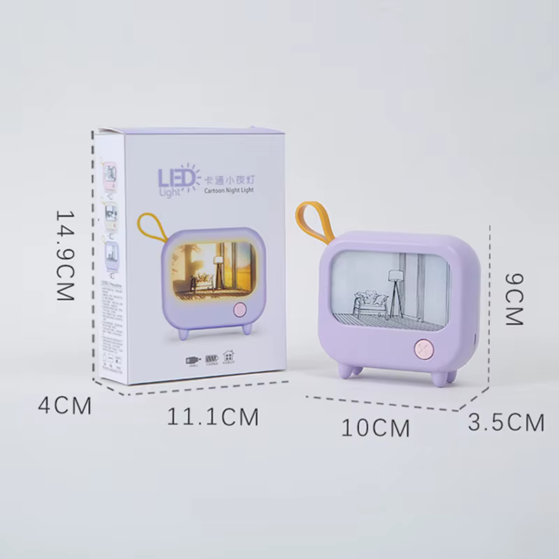 TV peinture veilleuse Led mignon enfant apprentissage lampe de Table chambre décoration de la maison