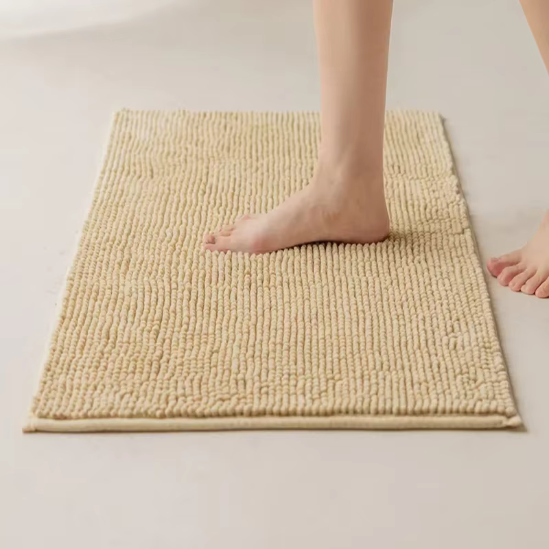 Tapis de bain en chenille à séchage rapide, épais, court, en peluche, absorbant l'eau, non ald holea