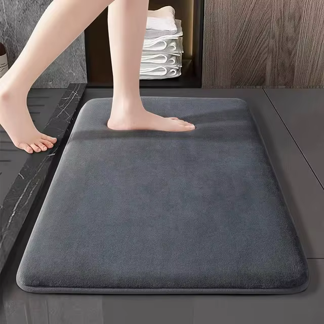 Tapis de bain en mousse à mémoire de forme, super doux, absorbant, antidérapant, lea Runner pour dou