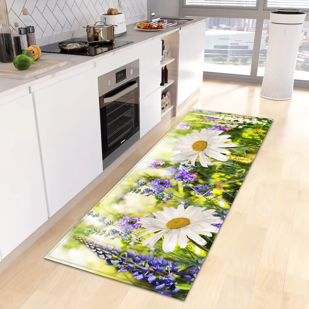 Tapis de cuisine antidérapant, pour chambre à coucher, porche, porte, salon, sol pour enfants, coulo