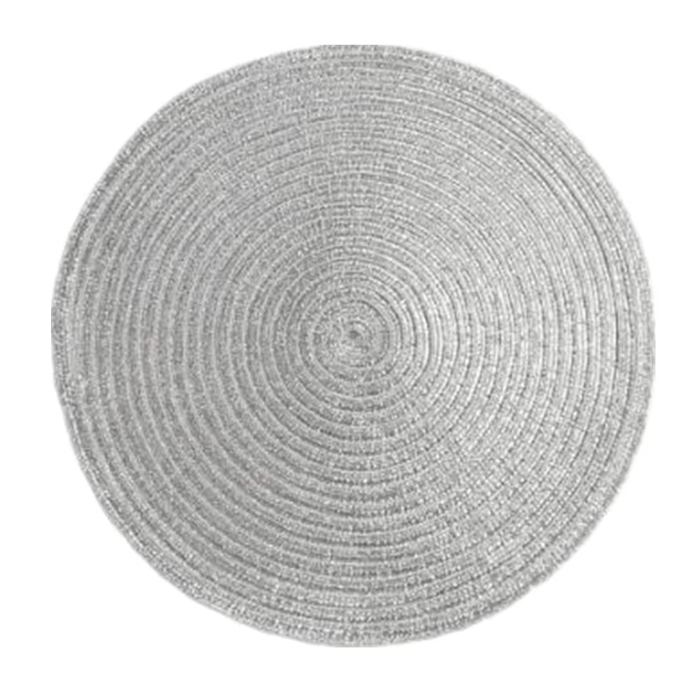 Tapis de Table ronds tressés Beige, 6 pièces, pour cuisine, Table à manger, isolation thermique, nap
