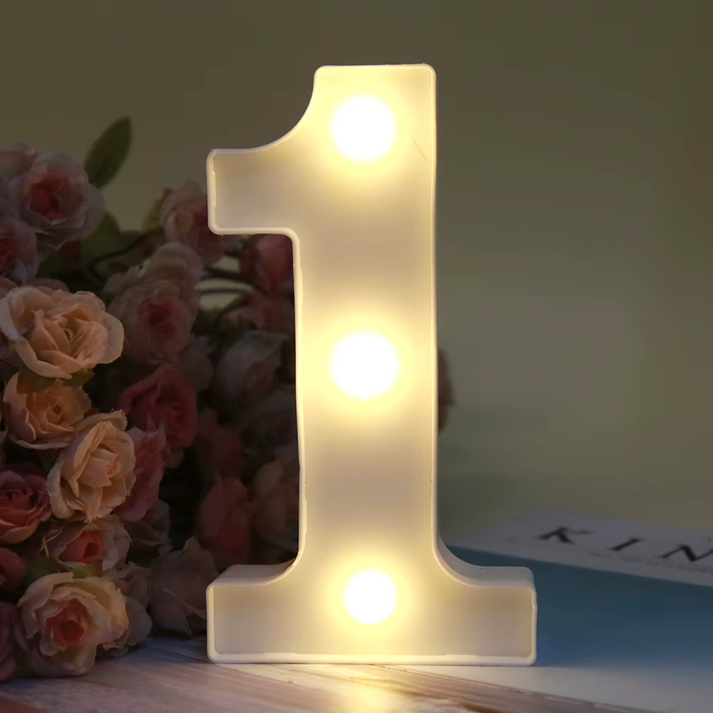 Lettres décoratives, lettres de l'alphabet, lumières LED, lampe lumineuse, décoration, lumière de nu