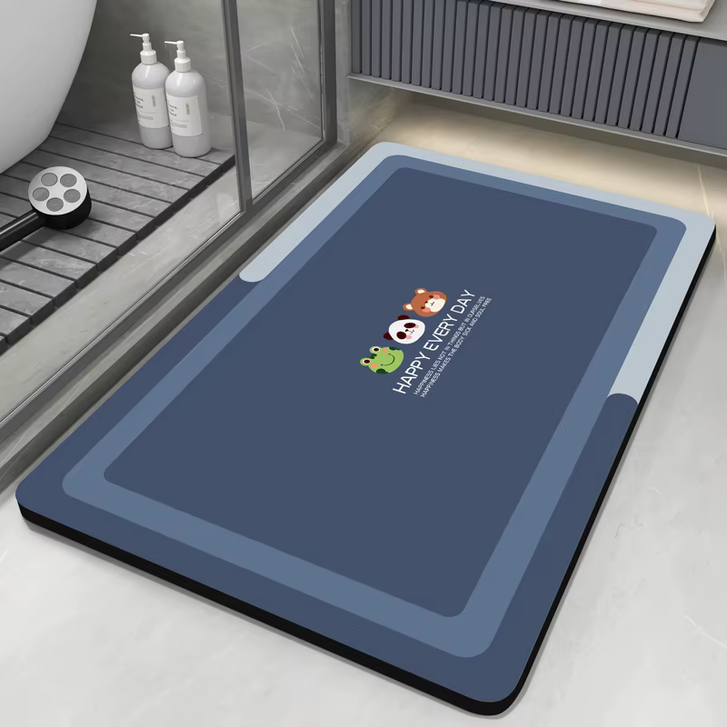 Tapis de bain en Diatomite, absorbant, antidérapant, pour salle de bain, pour pieds, douche à séchag