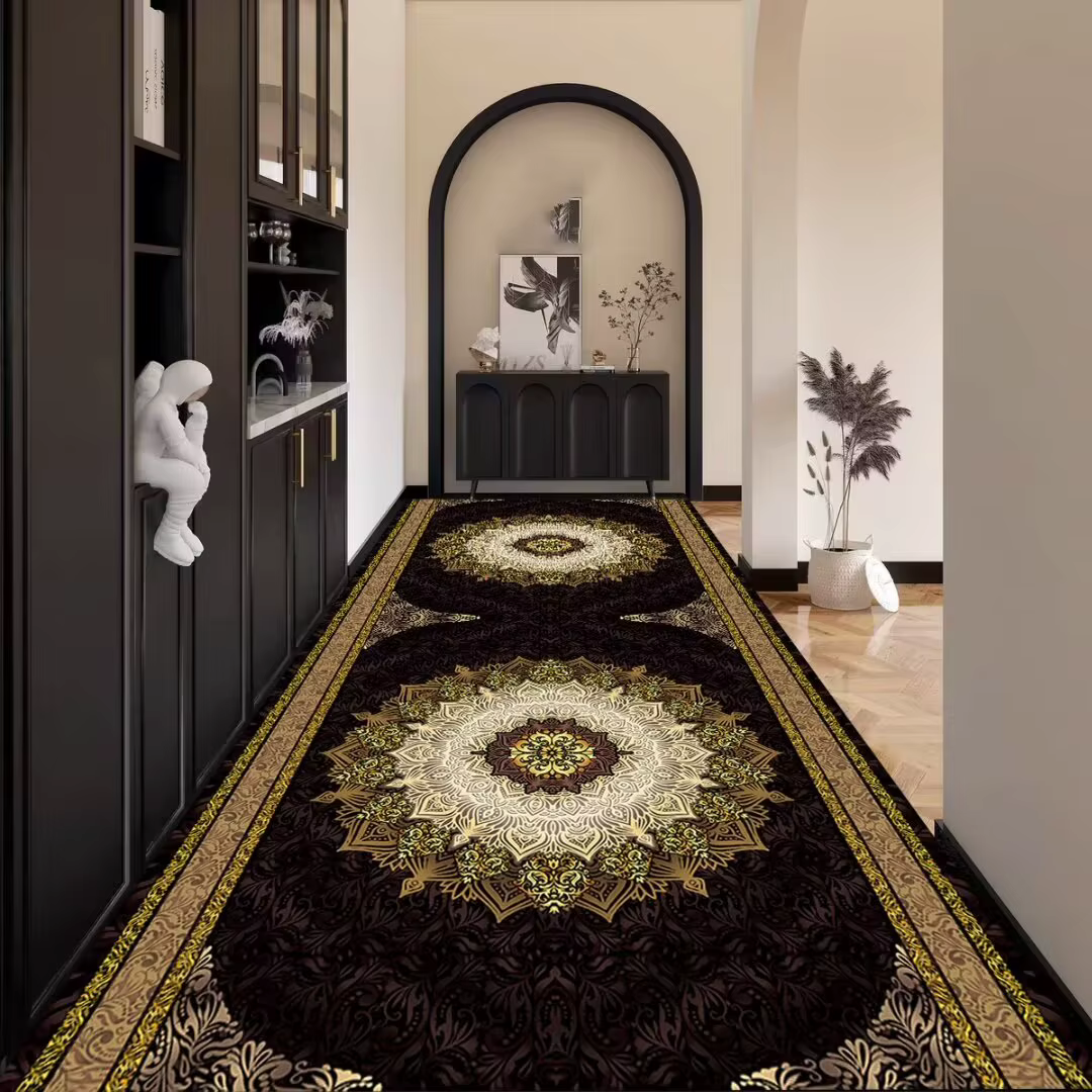 Tapis de couloir pour escaliers, longue bande, lavable en Machine, pliable, Style ethnique égyptien,