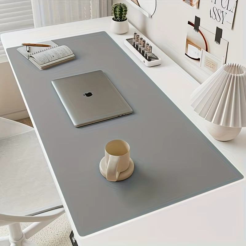 Tapis de table imperméable en simili cuir, grande taille, antidérapant, couleur unie, tapis de souri