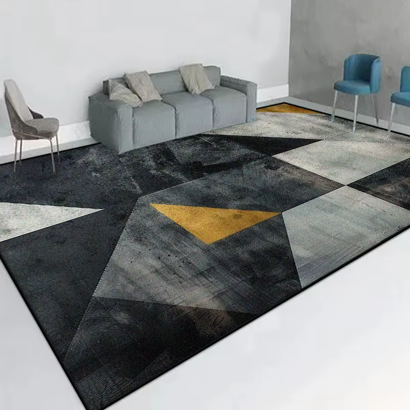 Tapis moderne simple de luxe léger, doux et antidérapant pour salon, chambre d'enfant, table basse, 