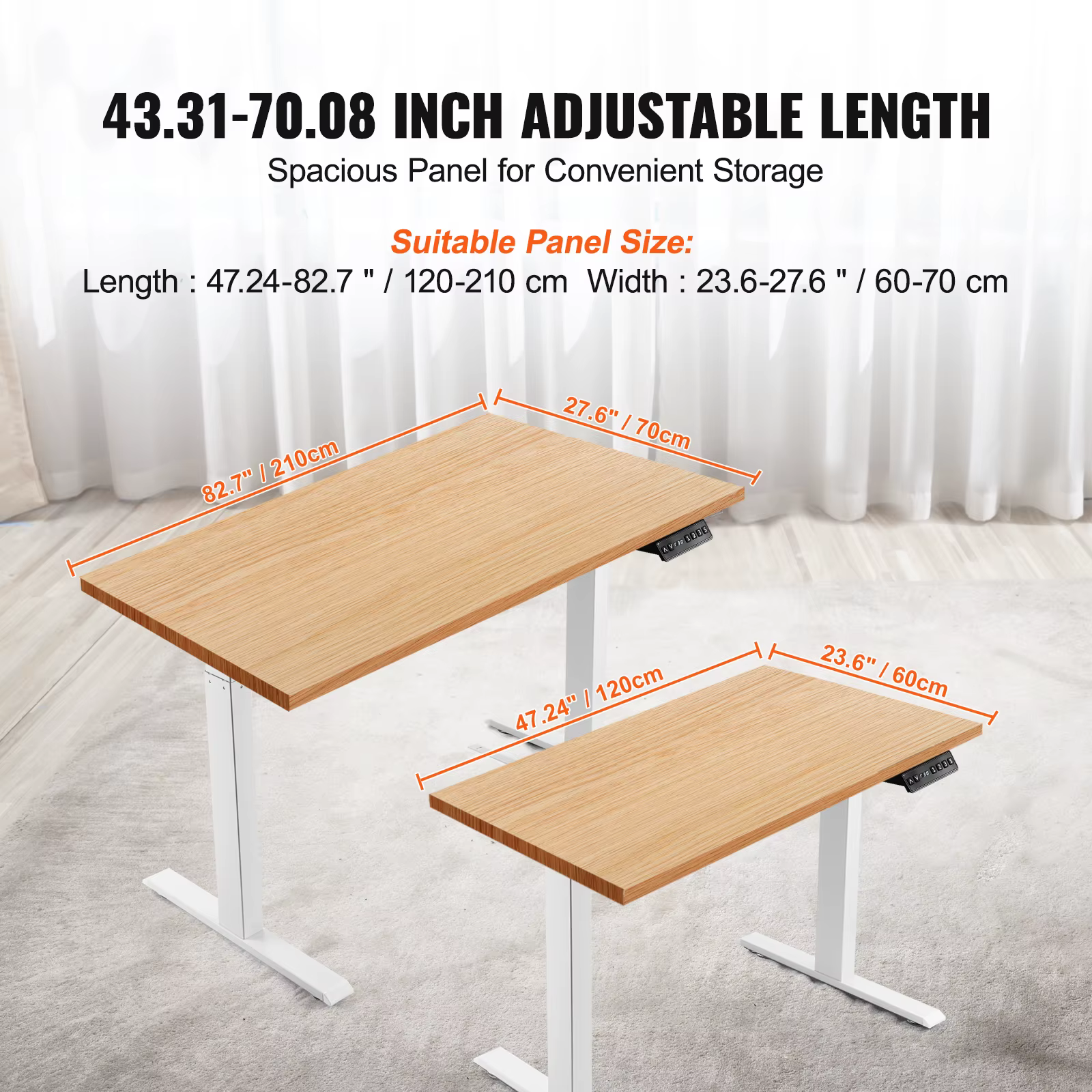 SucceBuy cadre de bureau debout électrique debout pieds de bureau d'ordinateur ergonomique bricolage