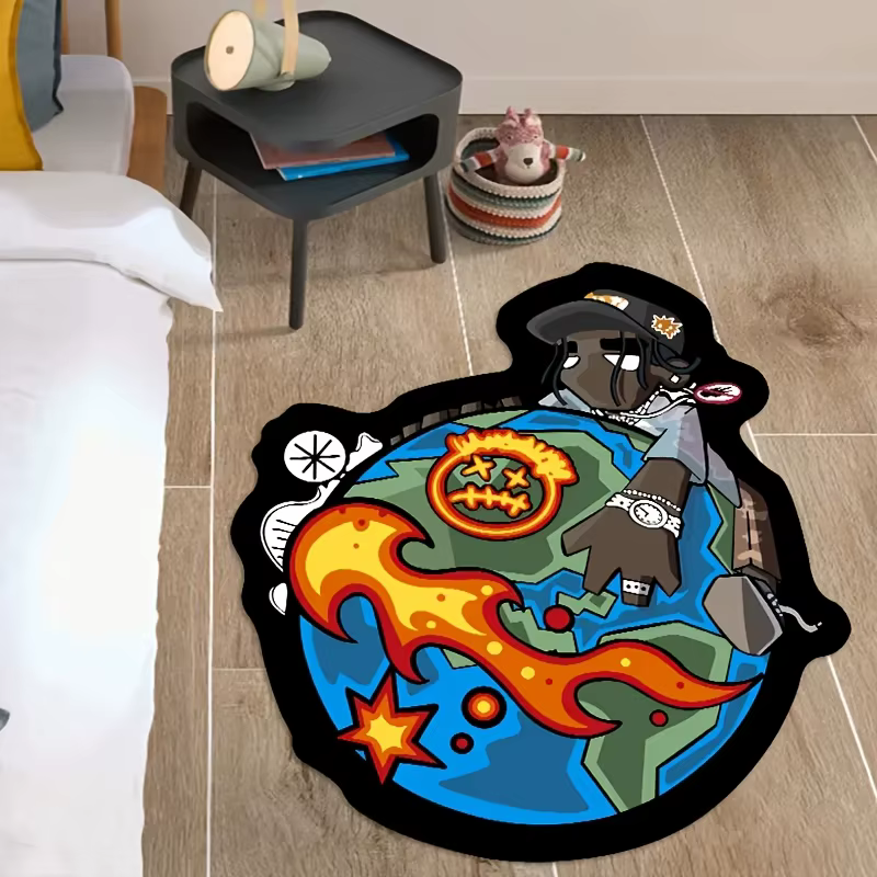 Tapis de sol créatif de style américain VIKAMA, tendance, pour salon et chambre à coucher. Tapis de