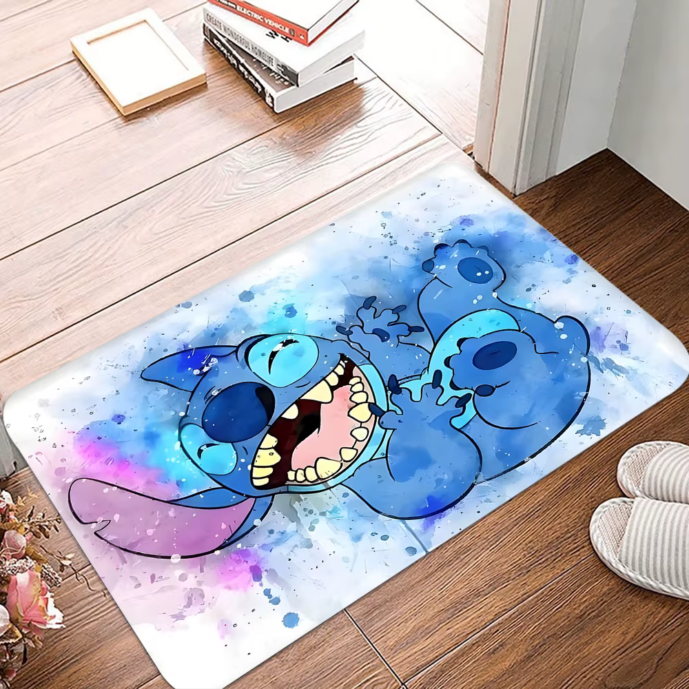 Tapis sur le thème de Disney Lilo et Stitch, tapis de sol antidérapant à imprimé mignon pour salon, 