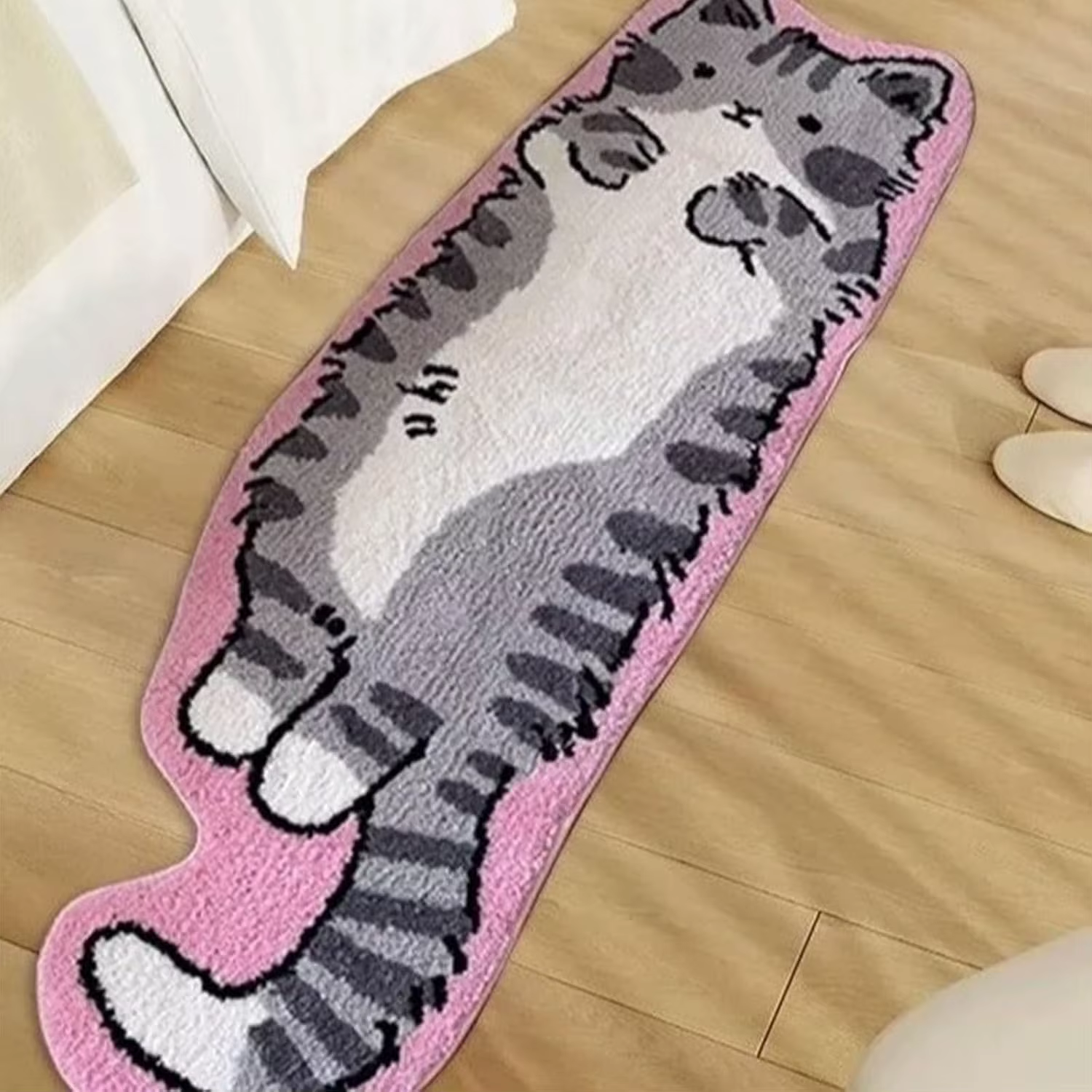 Tapis à motifs de chat de dessin animé VIKAMA, décoration de maison. Fournit une chaleur pour le che