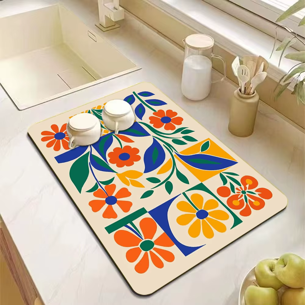 Accessoires de cuisine tapis de séchage de vaisselle de cuisine absorbant Machine à café tapis de vi