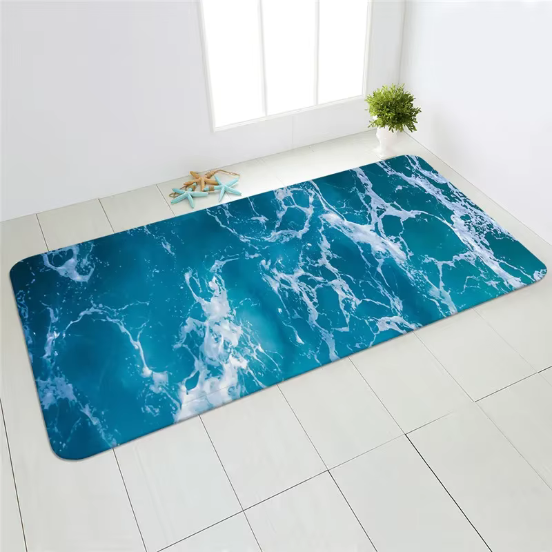 Sea beach sand wave kitchen carpet entrance door mat bedroom bathroom absorbent non-slip long