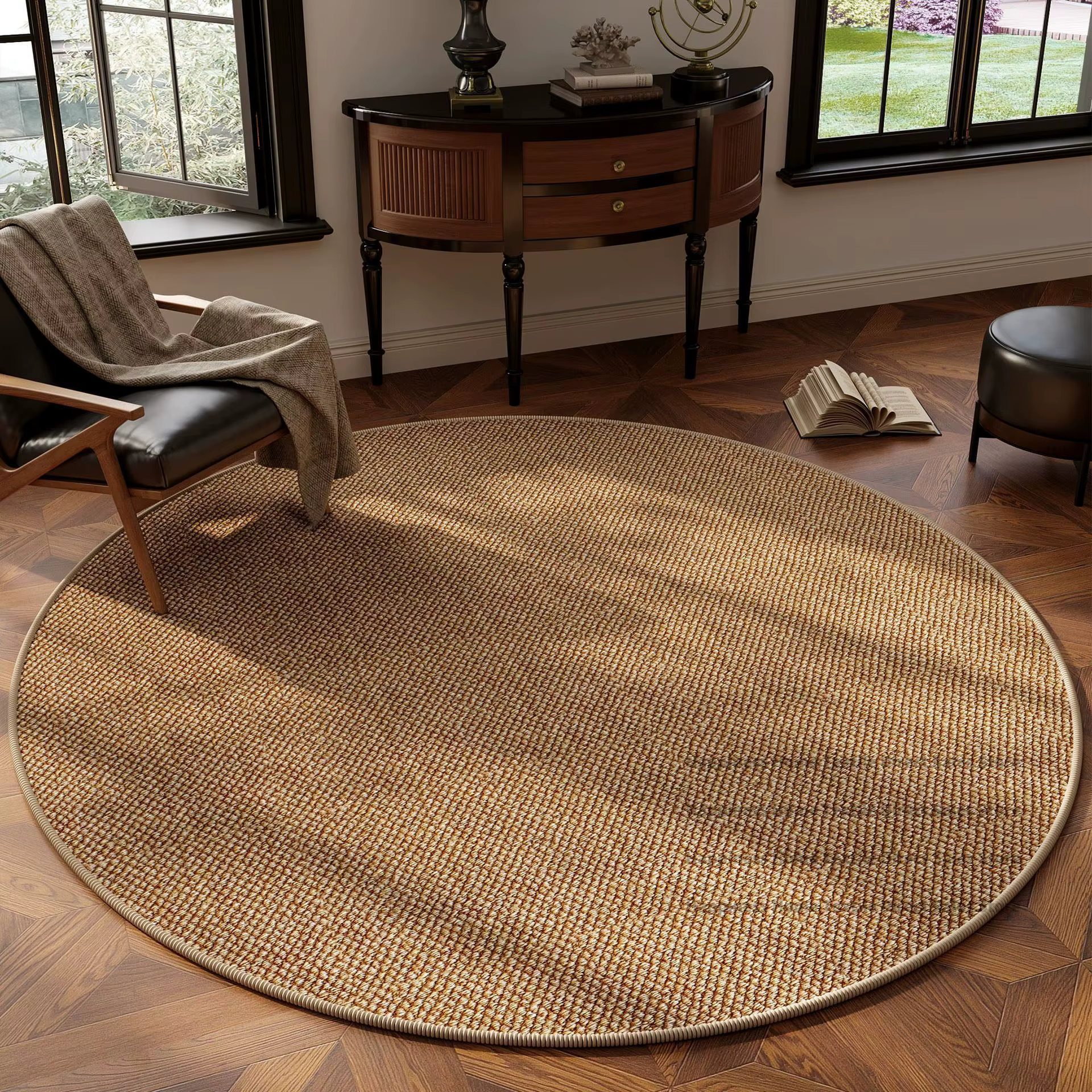 Tapis pour salon, tapis rond moderne pour chambre à coucher, tapis de sol pour chevet, tapis décorat