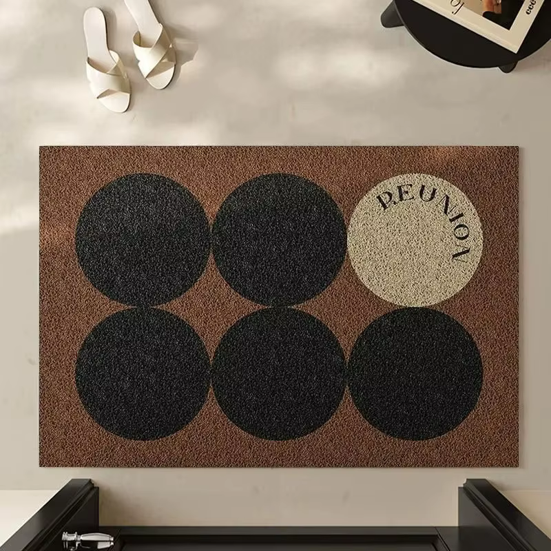 Tapis géométrique moderne, décoration de la maison, motif de points abstraits, tapis de sol d'entrée