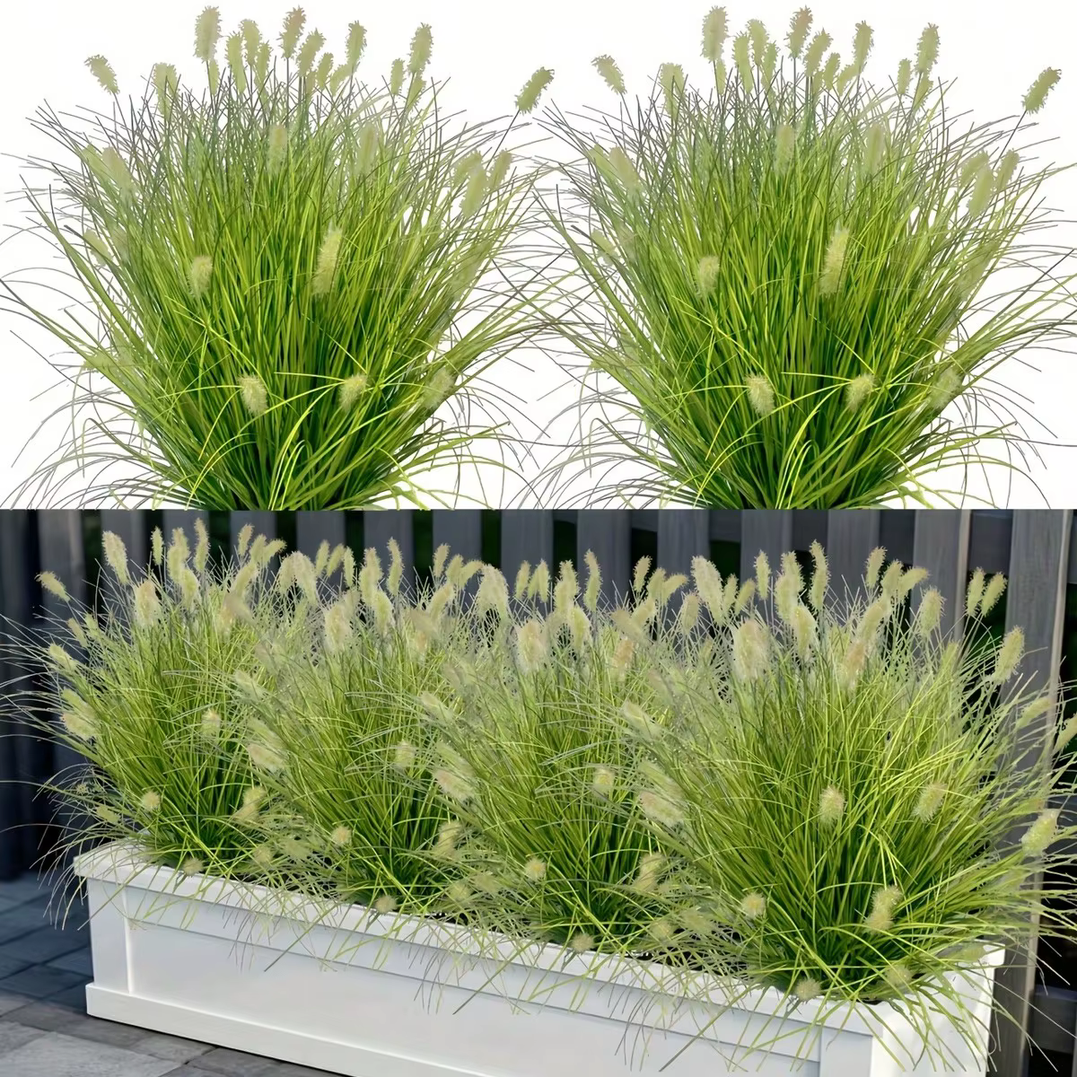 Herbe d'oignon artificielle réaliste, verdure artificielle extérieure pour cour, décoration d'hôtel,