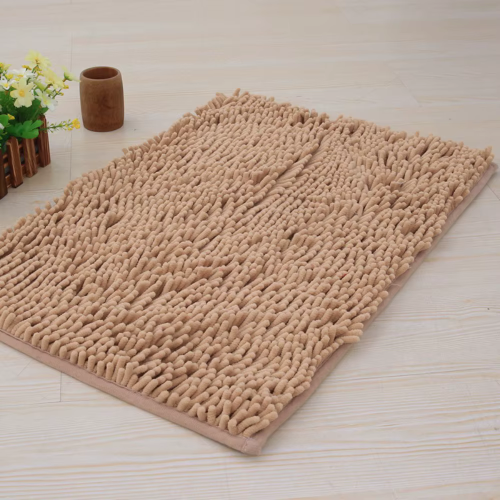 Nouveau 40*60 cm tapis de bain Chenille lavable en Machine anti-dérapant tapis de bain Anti moule Ex