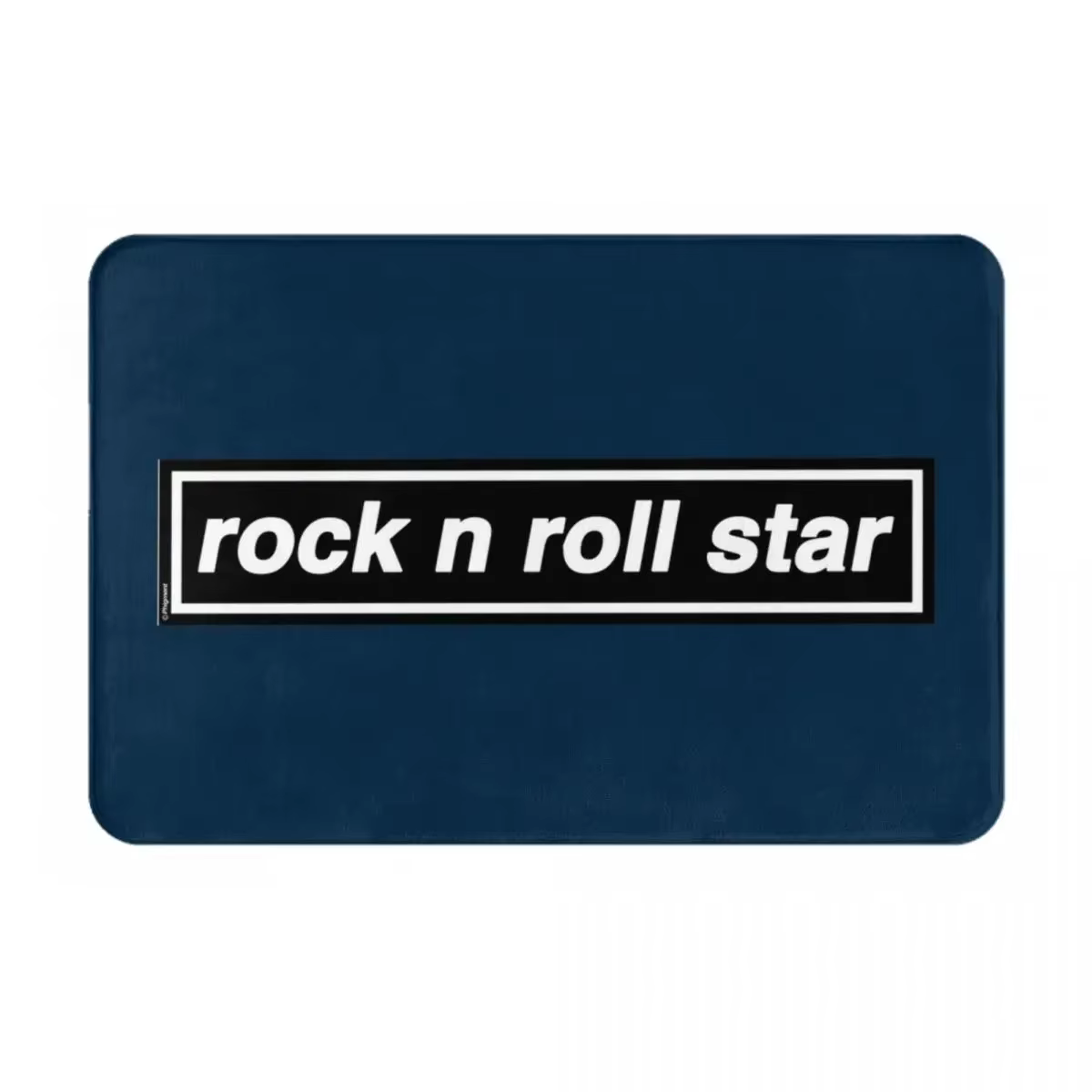 Rock N Roll Star OASIS Band Tribute Doorvirus, Polymère de sol en polyester, Tapis de coussin, Tapis